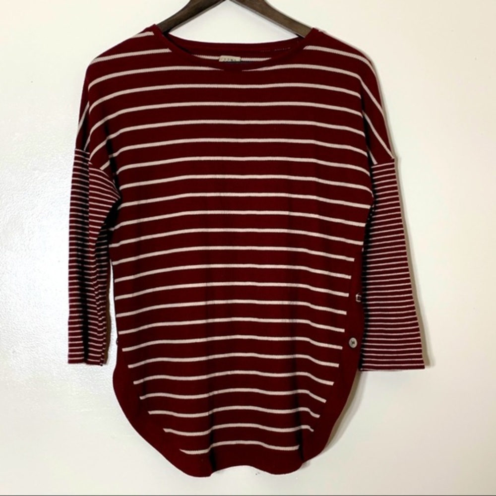 Como Vintage Red and White Striped Blouse | PL